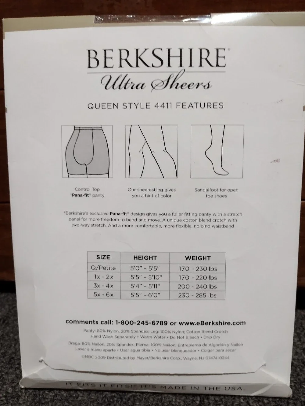 Berkshire Ultra Sheers Pantyhose Tan De Sol                Size  1X-2X